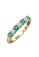 nice yellow gold round emerald gemstone baby birthstone ring